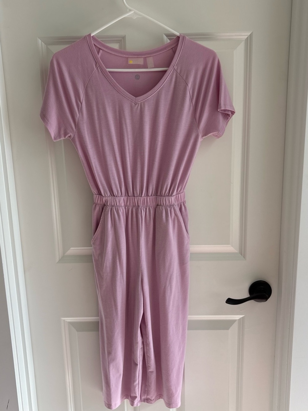 Zella Girl Light Lavender Short Sleeve Jumpsuit Romper